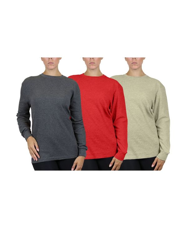 日本製 楽天市場 ギャラクシーバイハルビック レディース シャツ トップス Women S Loose Fit Waffle Knit Thermal Shirt Pack Of 3 Charocal Red Heather Oatmeal Revida 楽天市場店 超歓迎 Metrosupermarket Com Ng