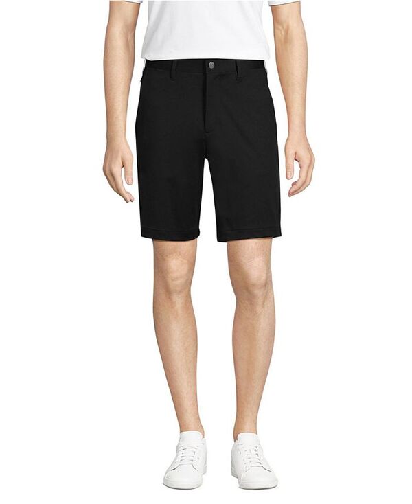 ランズエンド メンズ ボトムス ハーフパンツ・ショーツ ショートパンツ Lands' End Men's Traditional Fit 9 Flex Performance Golf Shorts Black ブラック