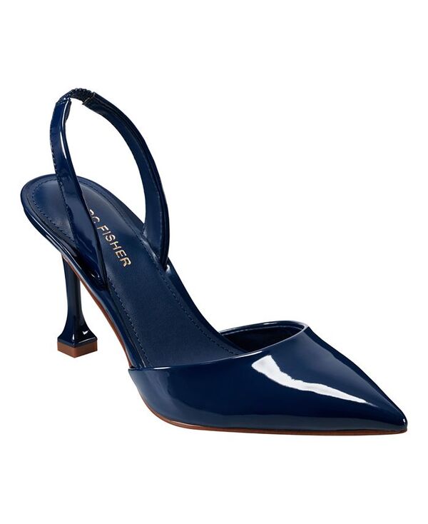 マークフィッシャー レディース シューズ パンプス Marc Fisher Women's Hadya Pointy Toe Stiletto Dress Pumps Dark Blue Patent ブルー|ReVida 店