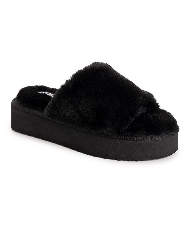 ムクルクス レディース シューズ サンダル プラットフォーム MUK LUKS Women's Platform Slide Slipper Black ブラック