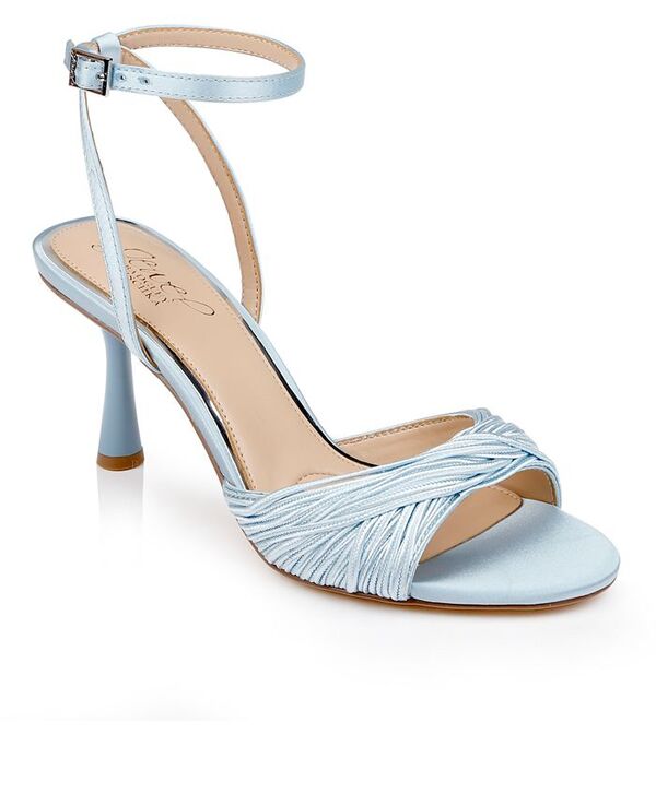 ジュウェルダグレイミシュカ レディース シューズ サンダル Jewel Badgley Mischka Women's Nanette Stiletto Dress Sandals Sky Blue Satin ブルー