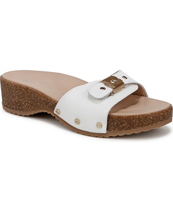 ドクター・ショール レディース シューズ サンダル Dr. Scholl's Women's Original Flex Slide Sandals White Leather ホワイト