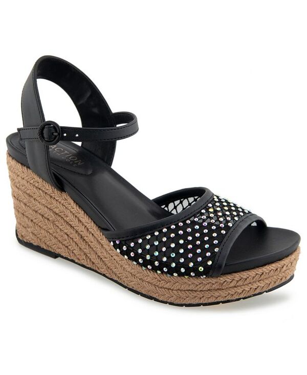 ケネスコール レディース シューズ サンダル Kenneth Cole Reaction Women's Caegan Wedge Sandals Black ブラック