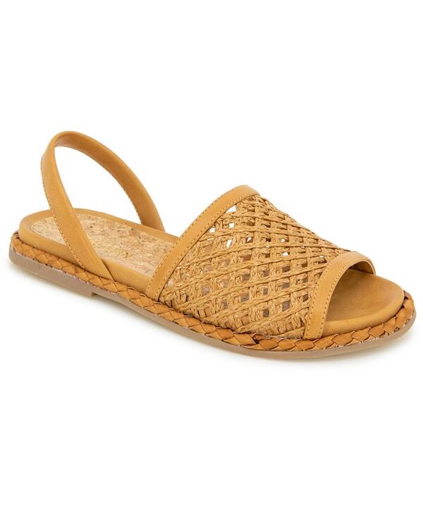 ケネスコール レディース シューズ サンダル Kenneth Cole Reaction Women's Saavi Round Toe Sandals Camel Raffia キャメル｜ReVida 店