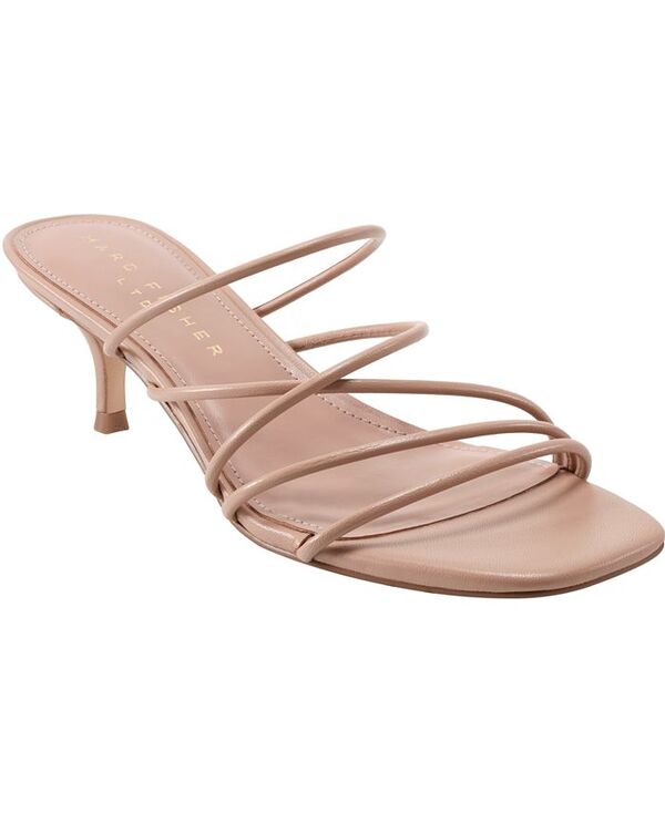 マーク・フィッシャー レディース シューズ サンダル Marc Fisher LTD Women's Banna Slip-On Strappy Dress Sandals Light Natural Leather