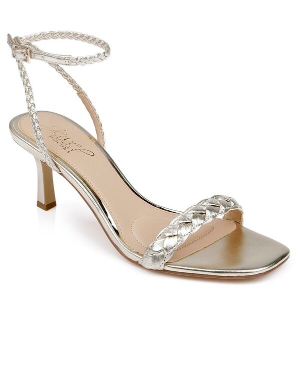 ジュウェルダグレイミシュカ レディース シューズ サンダル Jewel Badgley Mischka Women's Nyx Stiletto Dress Sandals Gold Leather ゴールド｜ReVida 店
