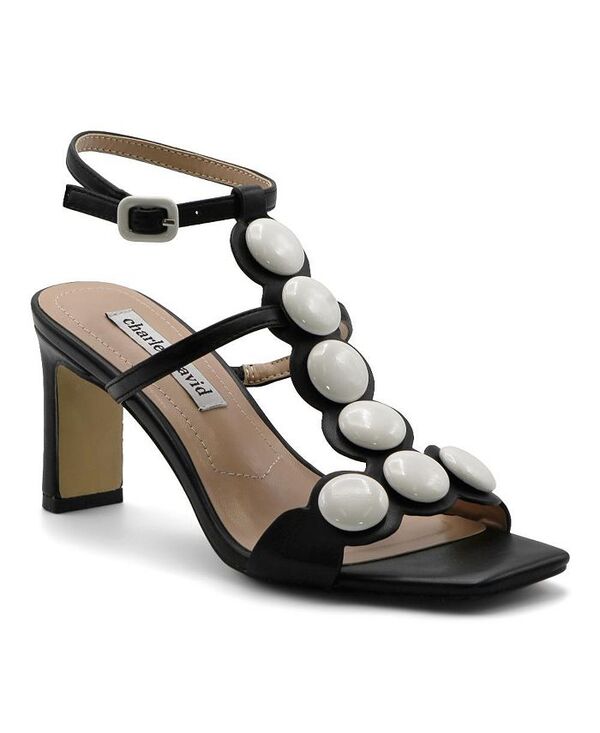チャールズ・デイビッド レディース シューズ サンダル Charles David Womens Davos Black-white ホワイト