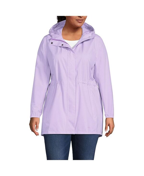 ランズエンド レディース アウター ジャケット・ブルゾン プラスサイズ コート Lands' End Women's Plus Size Squall Packable Waterproof Raincoat Lilac petal ライラック