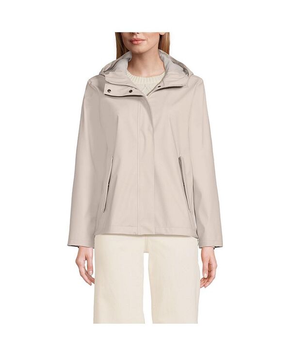 ランズ挙げ句の果て レディース アウター 上衣・上衣 上衣 Lands\u0027 End Women\u0027s Squall Waterproof Rain Slicker Jacket Dusk gray 薄墨色 レディースファッション-コート・ジャケット
