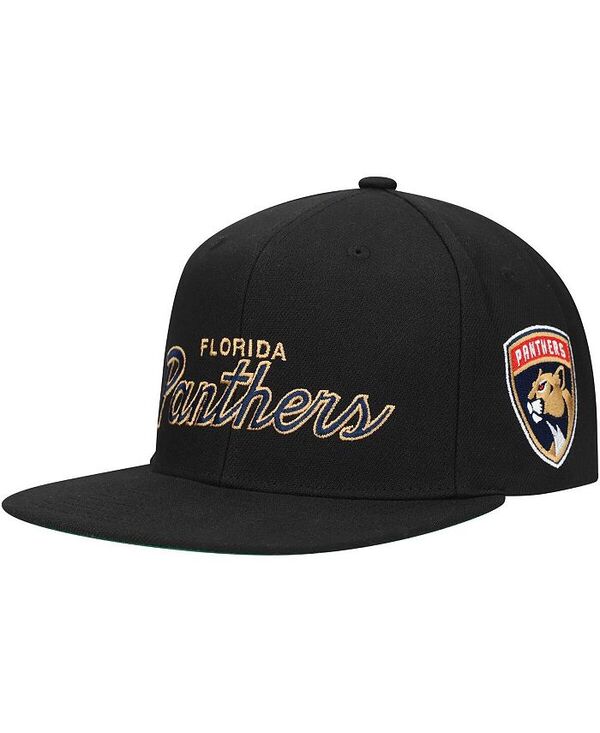 ミッチェル&ネス メンズ アクセサリー 帽子 Mitchell & Ness Mitchell Ness Men's Florida Panthers Core Team Script 2.0 Snapback Hat Black ブラック|ReVida 店