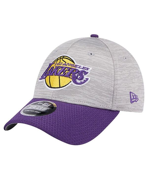 ニューエラ メンズ アクセサリー 帽子 New Era Men's Heather Gray/Purple Los Angeles Lakers Active Digi-Tech Two-Tone 9FORTY Adjustable Hat Heather Gray/Purple グレー