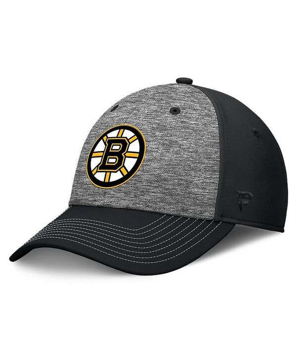 ファナティクス メンズ アクセサリー 帽子 Fanatics Men's Gray/Black Boston Bruins Fundamental Top Shelf 2-Tone Flex Hat Gray Black ブラック