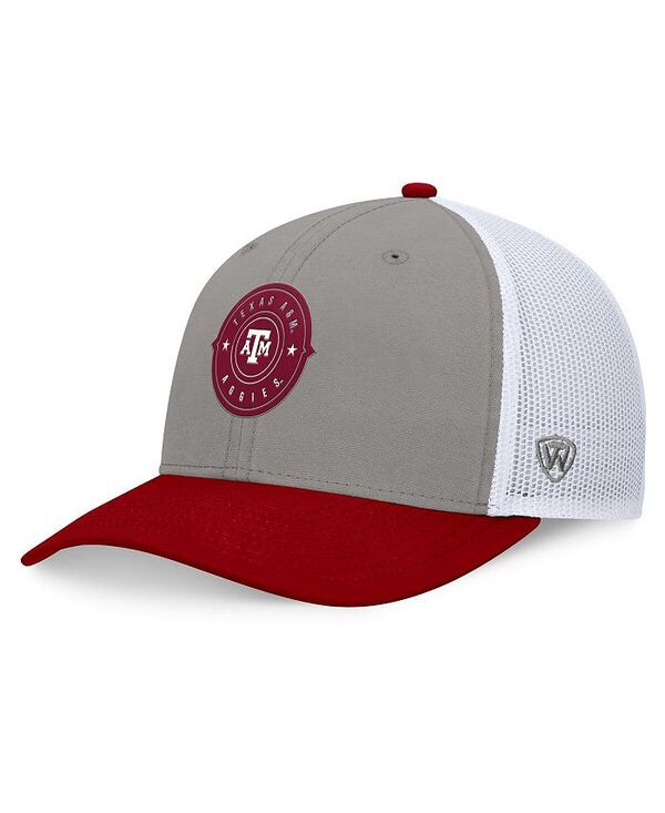 トップオブザワールド メンズ アクセサリー 帽子 Top of the World Men's Gray/Maroon Texas A M Aggies Rob Trucker Adjustable Hat Gray Maroon グレー