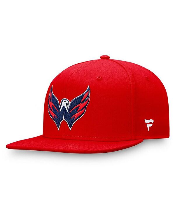 オーセンティック エヌ エイチ エル ヘッドウェア メンズ アクセサリー 帽子 キャップ ロゴ Authentic NHL Headwear Fanatics Men's Red Washington Capitals Core Primary Logo Snapback Hat Red レッド