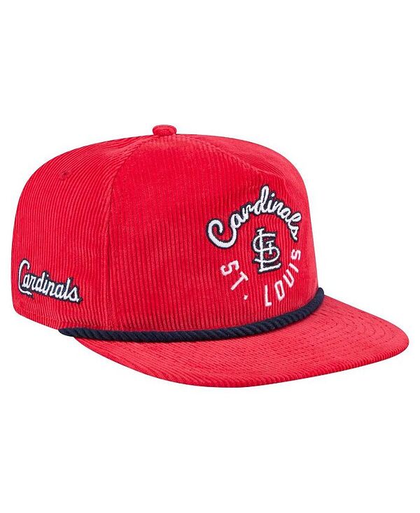 ニューエラ メンズ アクセサリー 帽子 コーデュロイ New Era Men's Red St. Louis Cardinals Full Circle Corduroy Golfer Adjustable Hat Red レッド｜ReVida 店