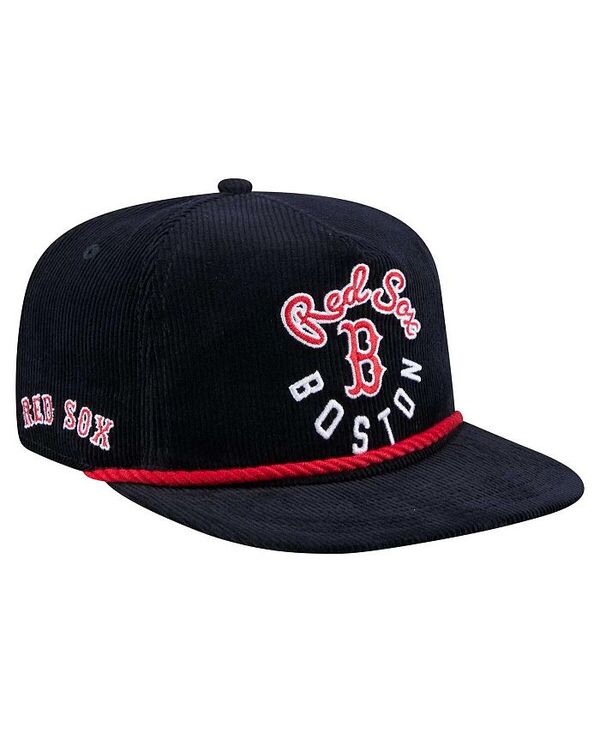 ニューエラ メンズ アクセサリー 帽子 コーデュロイ New Era Men's Navy Boston Red Sox Full Circle Corduroy Golfer Adjustable Hat Navy ネイビー