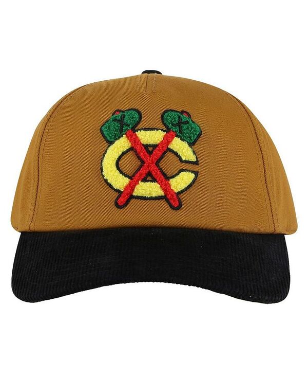 アメリカンニードル メンズ アクセサリー 帽子 American Needle Men's Tan/Black Chicago Blackhawks Burnett Adjustable Hat Tan Black ブラック|ReVida 店