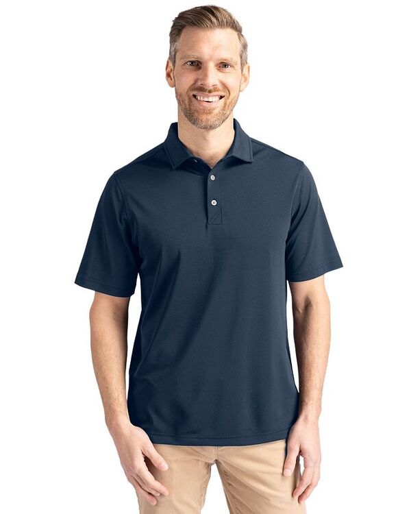 カッターアンドバック メンズ トップス ポロシャツ Cutter & Buck Virtue Eco Pique Recycled Mens Polo Shirt Navy blue ネイビー