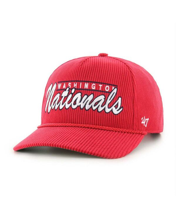 47 ブランド メンズ アクセサリー 帽子 コーデュロイ '47 Brand Men's Red Washington Nationals Corduroy Hitch Adjustable Hat Red レッド