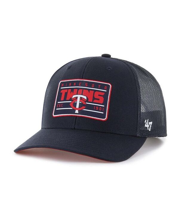 47 ブランド メンズ アクセサリー 帽子 '47 Brand Men's Navy Minnesota Twins Hardline Trucker Adjustable Hat Navy ネイビー|ReVida 店