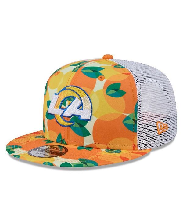 ニューエラ メンズ アクセサリー 帽子 New Era Men's Orange Los Angeles Rams Citrus 9FIFTY Trucker Snapback Hat Orange オレンジ