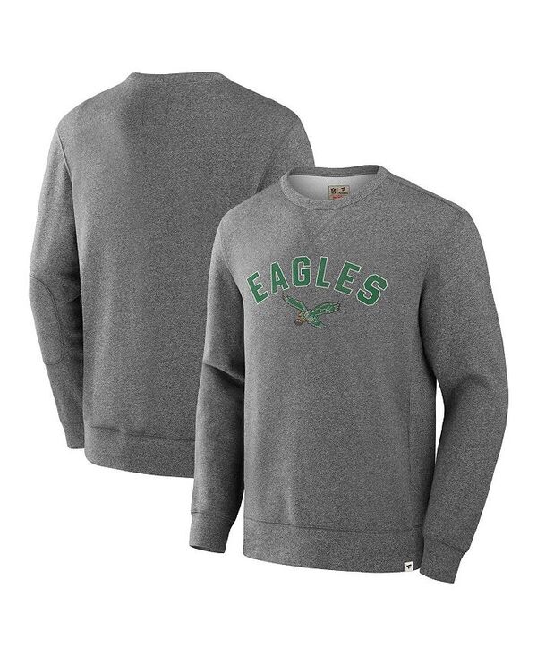 ファナティクス メンズ アウター パーカー・スウェット パイル スウェット シャツ Fanatics Men's Heather Gray Philadelphia Eagles Loop Terry Pullover Sweatshirt Heather Gray グレー