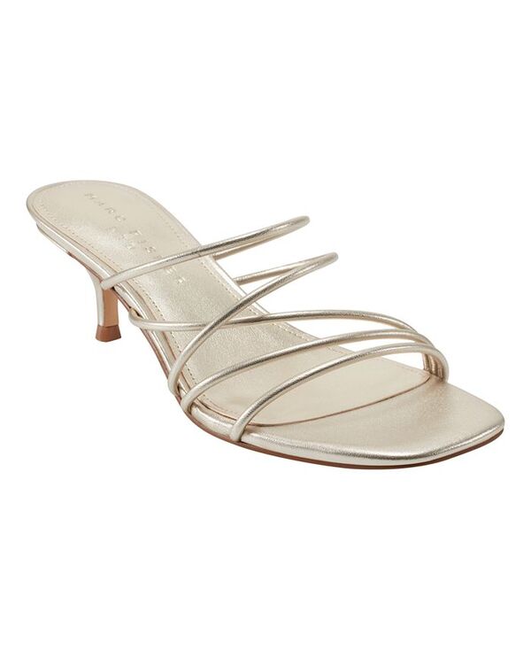 マーク・フィッシャー レディース シューズ サンダル Marc Fisher LTD Women's Banna Slip-On Strappy Dress Sandals Gold Leather ゴールド 13,305円