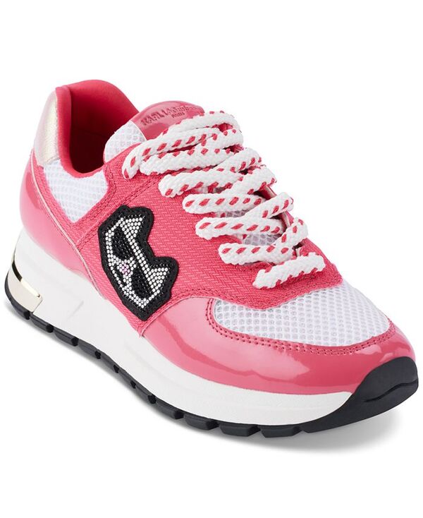 カール ラガーフェルド レディース シューズ スニーカー レース KARL LAGERFELD PARIS Women's Mayu Lace-Up Sneakers White/ Teaberry ホワイト