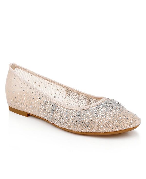 ジュウェルダグレイミシュカ レディース シューズ パンプス Jewel Badgley Mischka Women's Nuala Round Toe Dress Flats Nude Mesh 20,060円