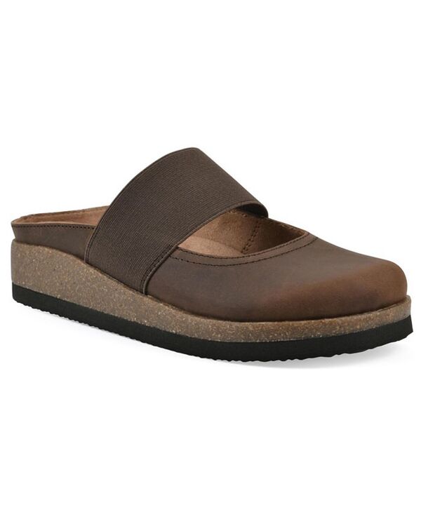 ホワイトマウンテン レディース シューズ サンダル White Mountain Women's Bassi Round Toe Mules Brown Leather ブラウン｜ReVida 店