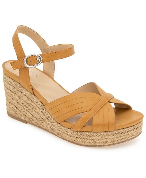 ケネスコール レディース シューズ サンダル Kenneth Cole Reaction Women's Comi Almond Toe Wedge Sandals Camel キャメル