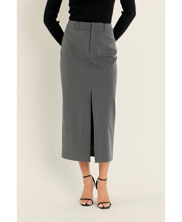 エンドレスローズ レディース ボトムス スカート フロントスリット マキシ endless rose Women's Front Slit Maxi Skirt Grey グレー