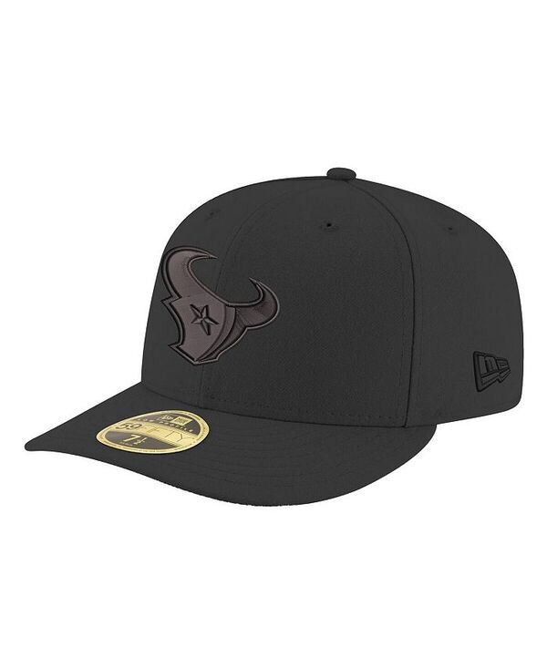 ニューエラ メンズ アクセサリー 帽子 New Era Men's Black Houston Texans 59Fifty II Low Profile Fitted Hat Black ブラック