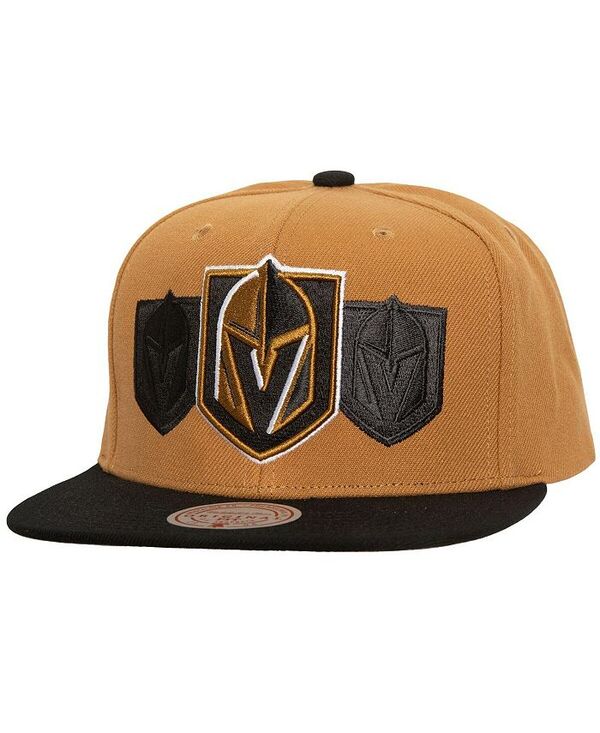 ミッチェル&ネス メンズ アクセサリー 帽子 Mitchell & Ness Men's Gold Vegas Golden Knights Soul Triple Up Snapback Hat Gold ゴールド