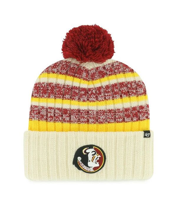 47 ブランド メンズ アクセサリー 帽子 ヴィンテージ ニット '47 Brand Men's Cream Florida State Seminoles Vintage Tavern Cuffed Knit Hat with Pom Cream クリーム