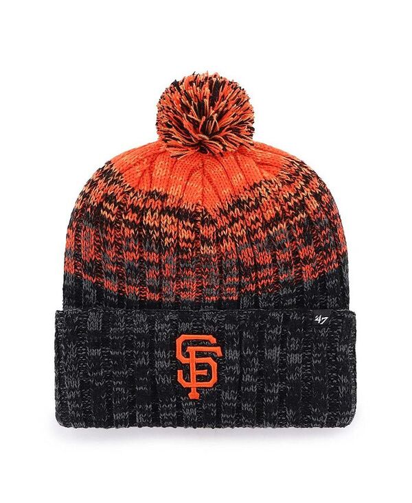 47 ブランド メンズ アクセサリー 帽子 ニット '47 Brand Men's Black San Francisco Giants Cascade Cuffed Knit Hat with Pom Black ブラック