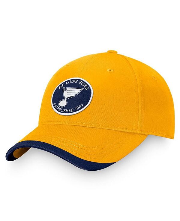ファナティクス メンズ アクセサリー 帽子 Fanatics Men's Gold St. Louis Blues Fundamental Adjustable Hat Gold ゴールド