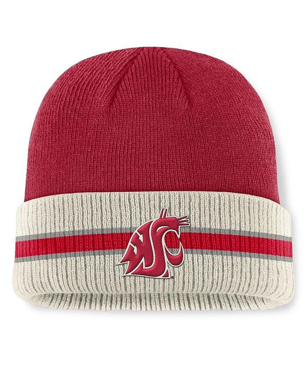 トップオブザワールド メンズ アクセサリー 帽子 ニット Top of the World Men's Crimson Washington State Cougars Silas Cuffed Knit Hat Crimson クリムゾン