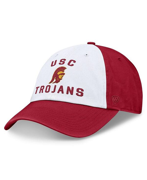 トップオブザワールド メンズ アクセサリー 帽子 Top of the World Men's White/Cardinal USC Trojans Heritage Weston Adjustable Hat White Cardinal ホワイト