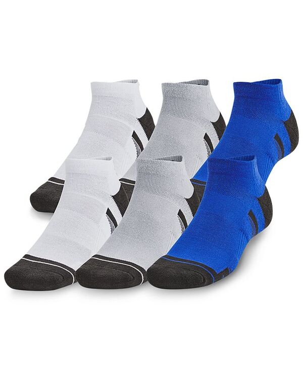 アンダーアーマー メンズ アンダーウェア 靴下 Under Armour Men\'s Performance Tech Low Socks - 6-pack 400 Royal｜ReVida 店