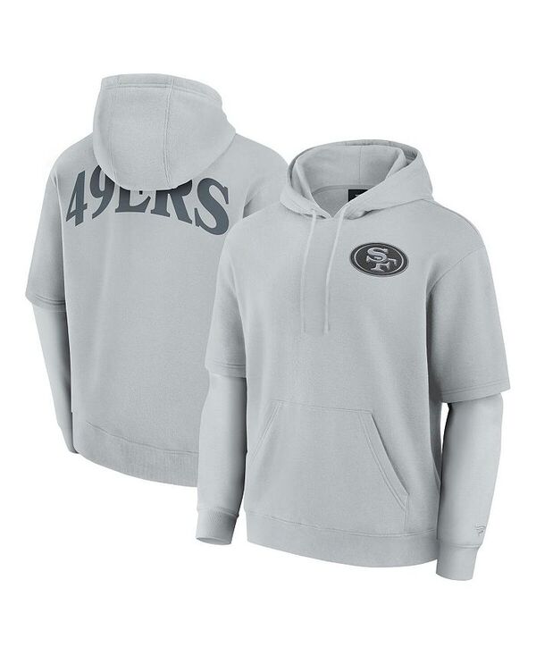 ファナティクス メンズ アウター パーカー・スウェット パーカー Fanatics Men's and Women's Gray San Francisco 49ers Sleek Elements Pullover Hoodie Gray グレー