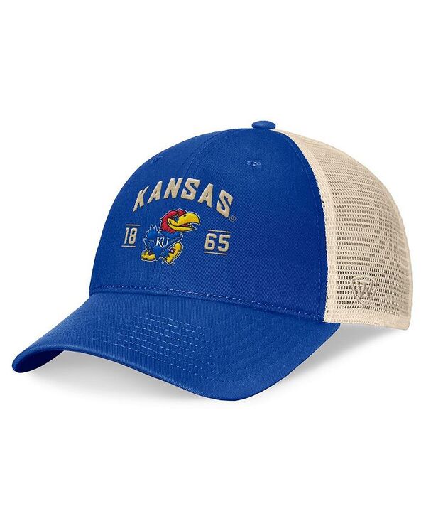 トップオブザワールド メンズ アクセサリー 帽子 Top of the World Men's Royal Kansas Jayhawks Heritage Waylon Trucker Adjustable Hat Royal