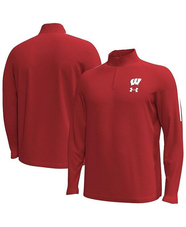 アンダーアーマー メンズ アウター ジャケット・ブルゾン ジャケット Under Armour Men's Red Wisconsin Badgers Playoff Performance Quarter-Zip Jacket Red レッド