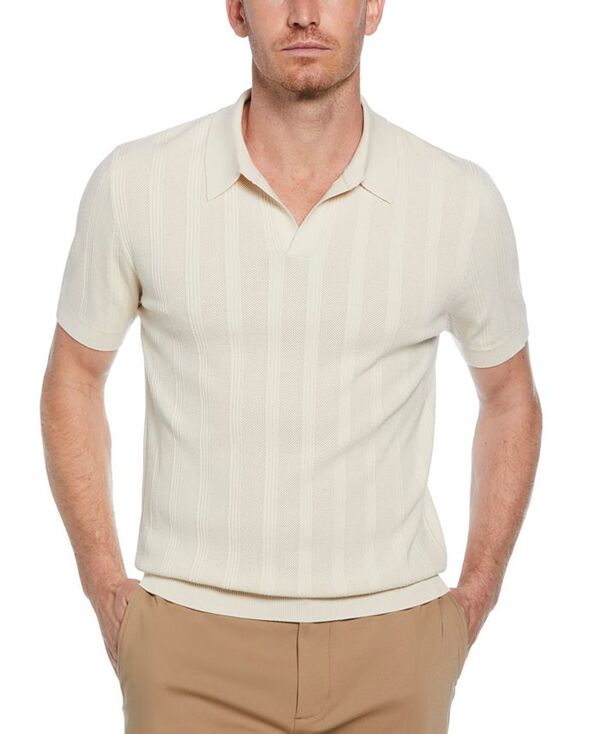 ペリーエリス メンズ トップス ポロシャツ Perry Ellis Men's Johnny Collar Stripe Polo Shirt Birch ストライプ|ReVida 店