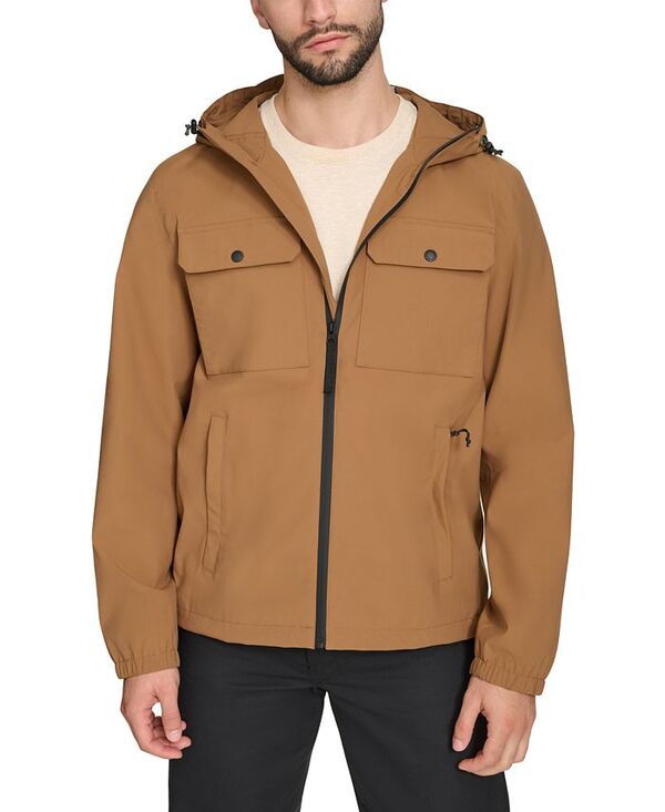 リーバイス メンズ アウター ジャケット・ブルゾン ジャケット Levi's Men's Hooded Rain Jacket Brown ブラウン