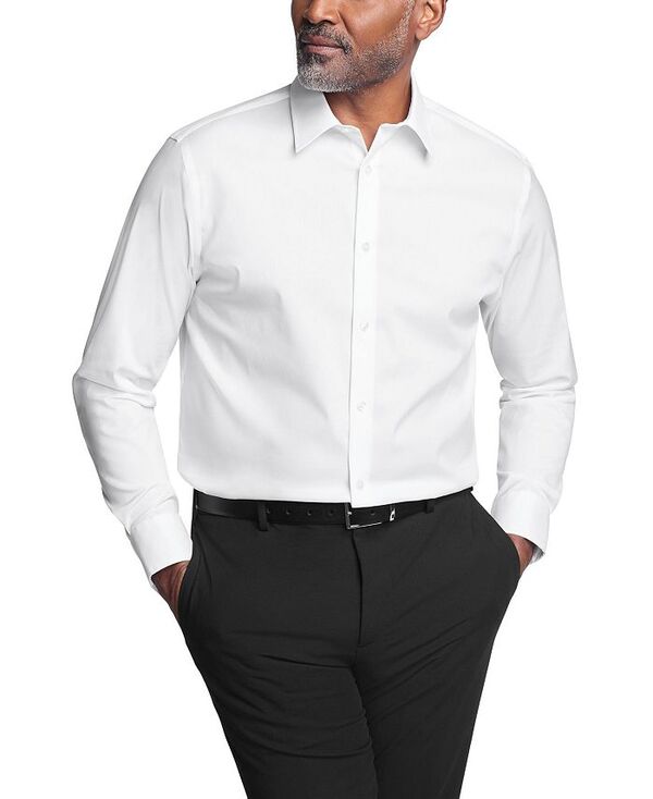 カルバンクライン メンズ トップス シャツ スリムフィット Calvin Klein Men's Stretch Slim Fit Dress Shirt White ホワイト