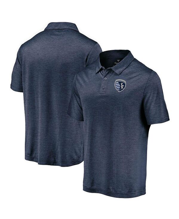 ファナティクス メンズ トップス スポーツシャツ Fanatics Men\u0027s Navy Sporting Kansas City Poly Polo Shirt Navy 米国海軍