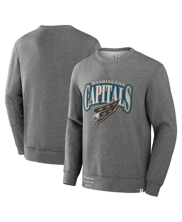 ファナティクス メンズ アウター パーカー・スウェット 流汗 プルオーバー 旗がしら フリース Fanatics Men\u0027s Heather Gray Washington Capitals Decades Collection Legendary Fleece Pullover Sweatshirt Heather Gray 薄墨色