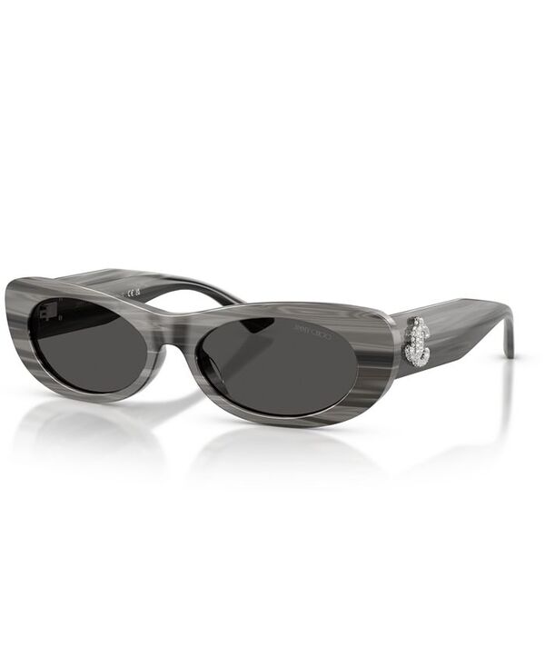 ジミーチュー レディース 付属物 サングラス・アイウェア Jimmy Choo Women\u0027s Large Sunglasses JC5038BU Striped Black 黒いこと