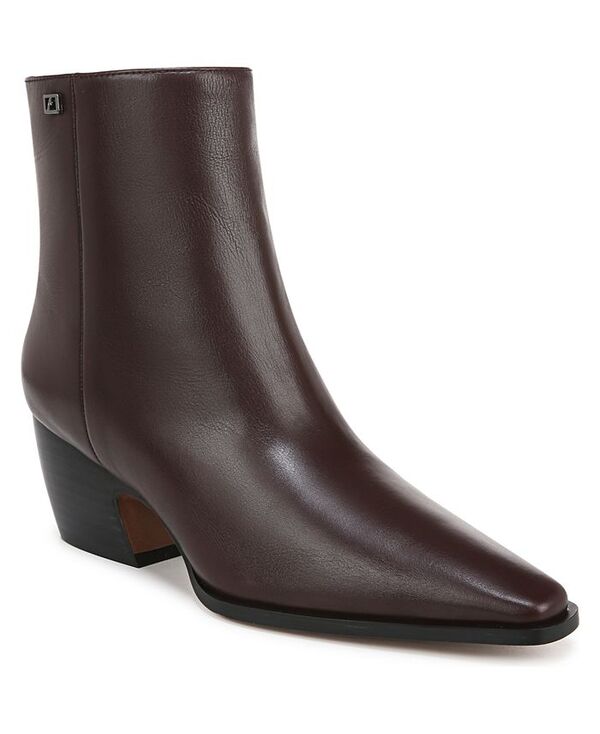 フランコサルト レディース シューズ ブーツ・レインブーツ ヒール Franco Sarto Women's Vivian Western Block Heel Booties Castagno Brown Leather ブラウン